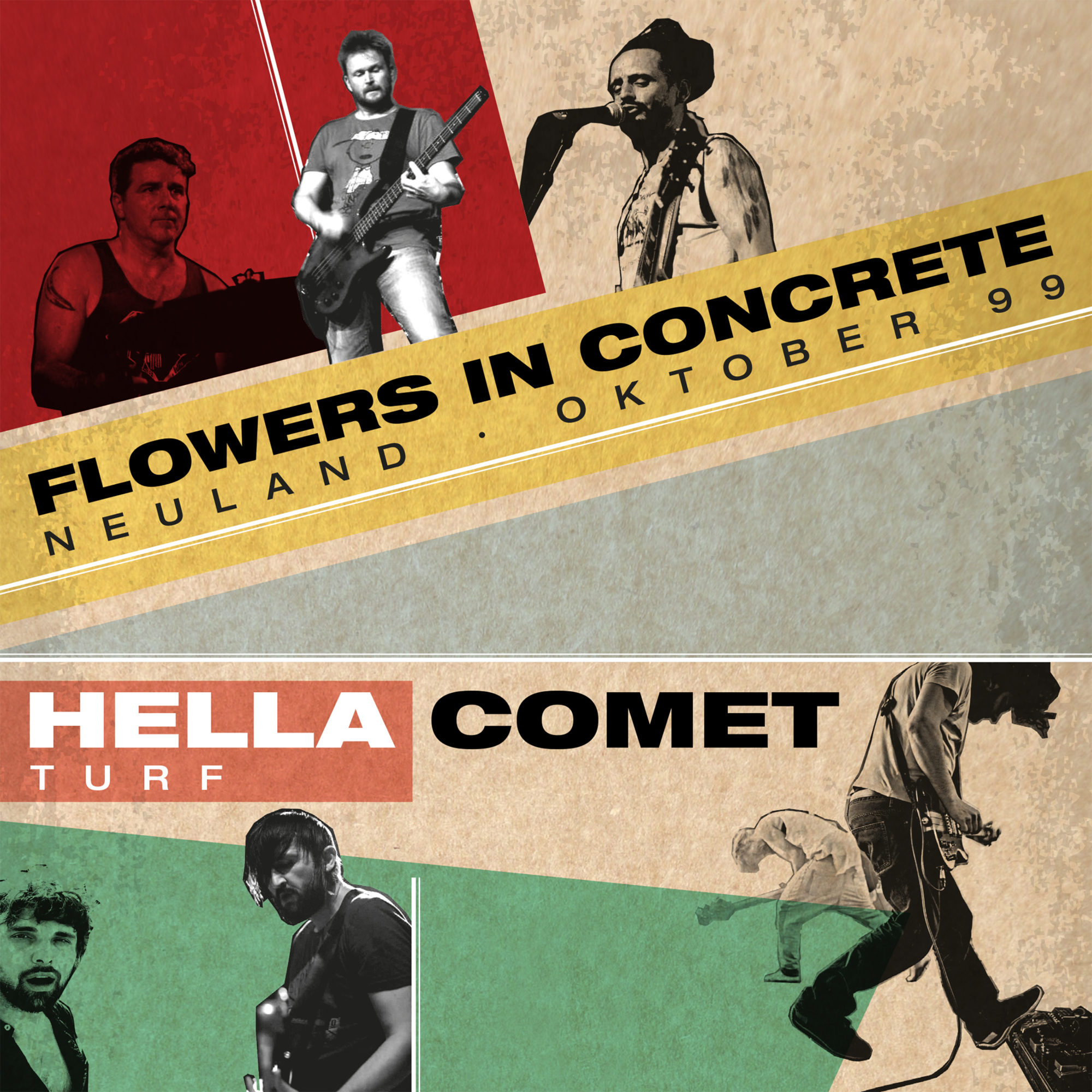 Flowers in Concrete Band Hella Comet Band Artwork Split Vinyl Single Austria